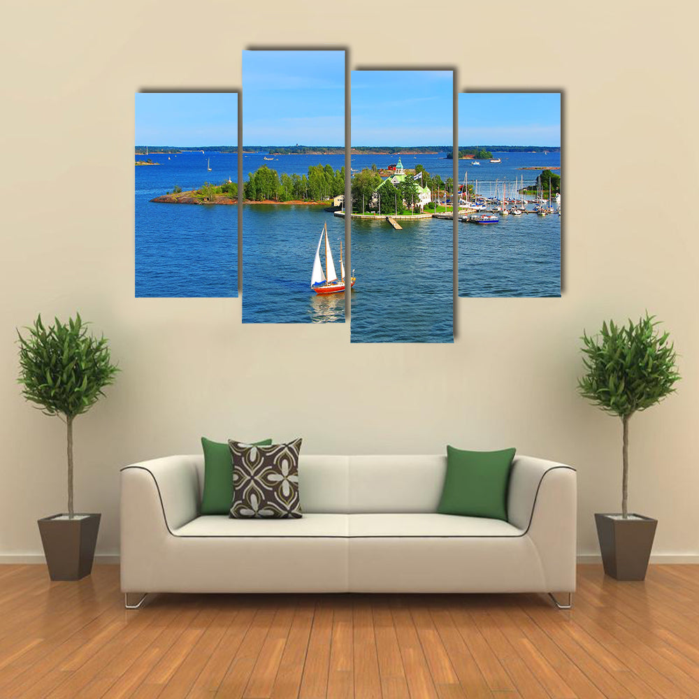Baltic Sea in Helsinki, Finland Finland multi panel canvas wall art