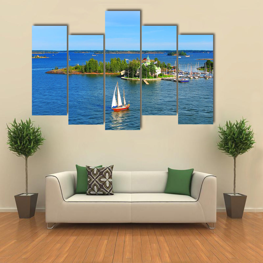 Baltic Sea in Helsinki, Finland Finland multi panel canvas wall art