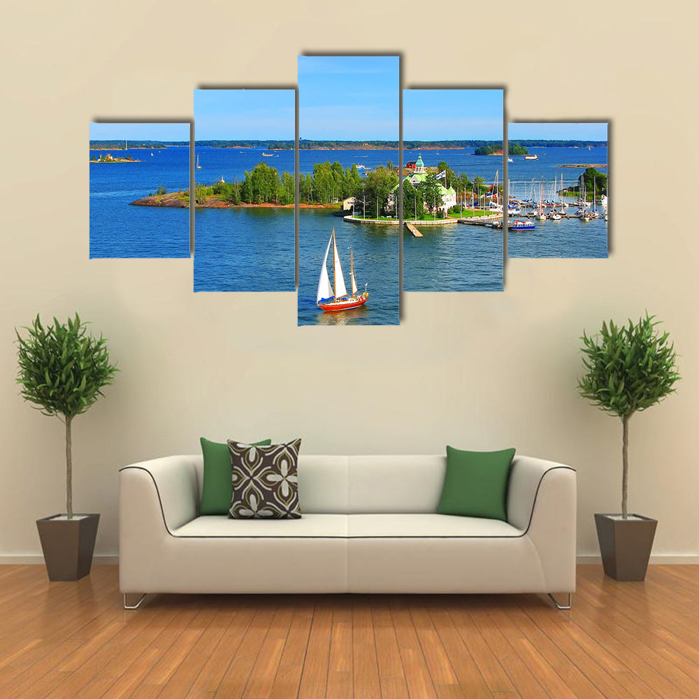 Baltic Sea in Helsinki, Finland Finland multi panel canvas wall art