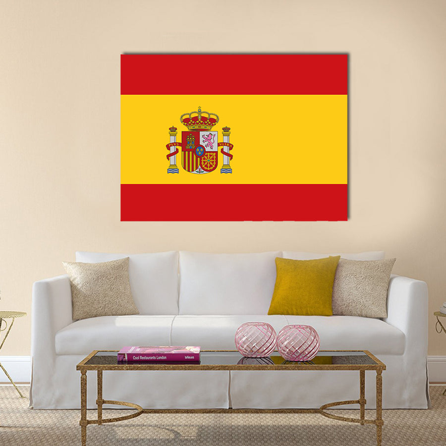 Flag of Spain Multi Panel Canvas Wall Art