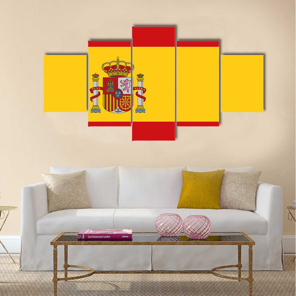 Flag of Spain Multi Panel Canvas Wall Art