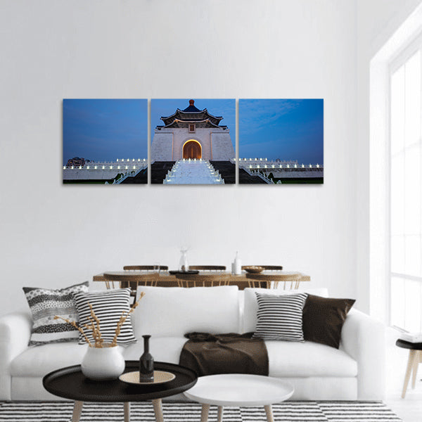 Beautiful view of church panoramic canvas wall art.