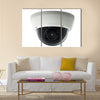 Surveillance camera isolated on white background, studio shot Multi panel canvas wall art