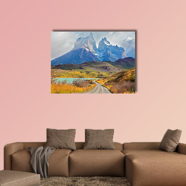 Summer day in the national park Torres del Paine, Patagonia canvas wall art