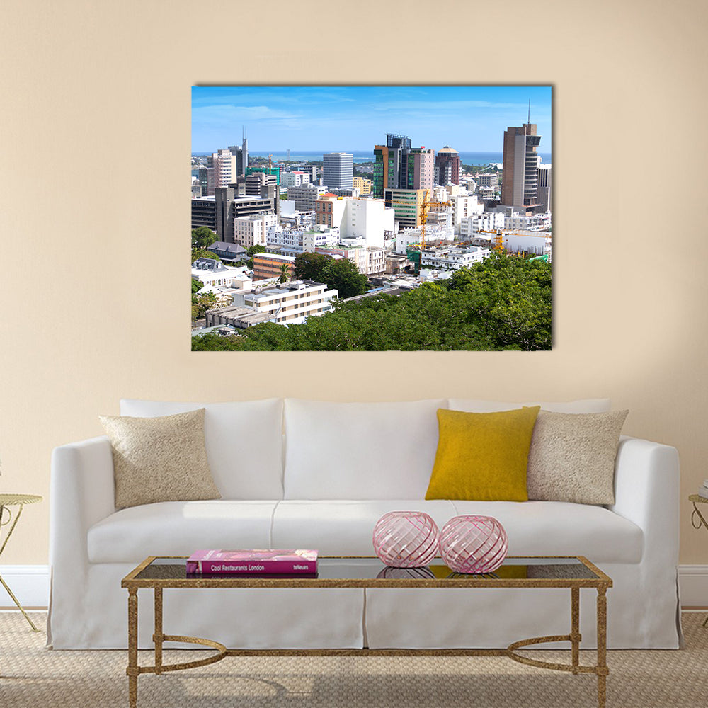 Observation deck in the Fort Adelaide on the Port-Louis Multi panel canvas wall art