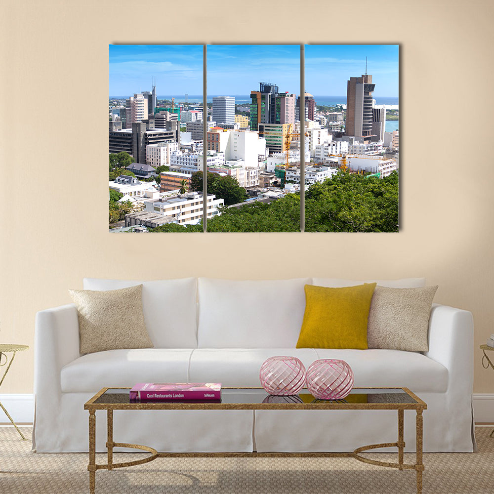 Observation deck in the Fort Adelaide on the Port-Louis Multi panel canvas wall art