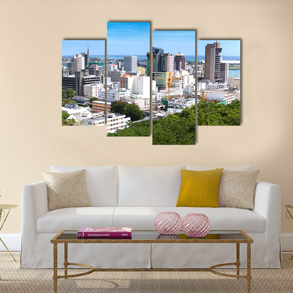 Observation deck in the Fort Adelaide on the Port-Louis Multi panel canvas wall art