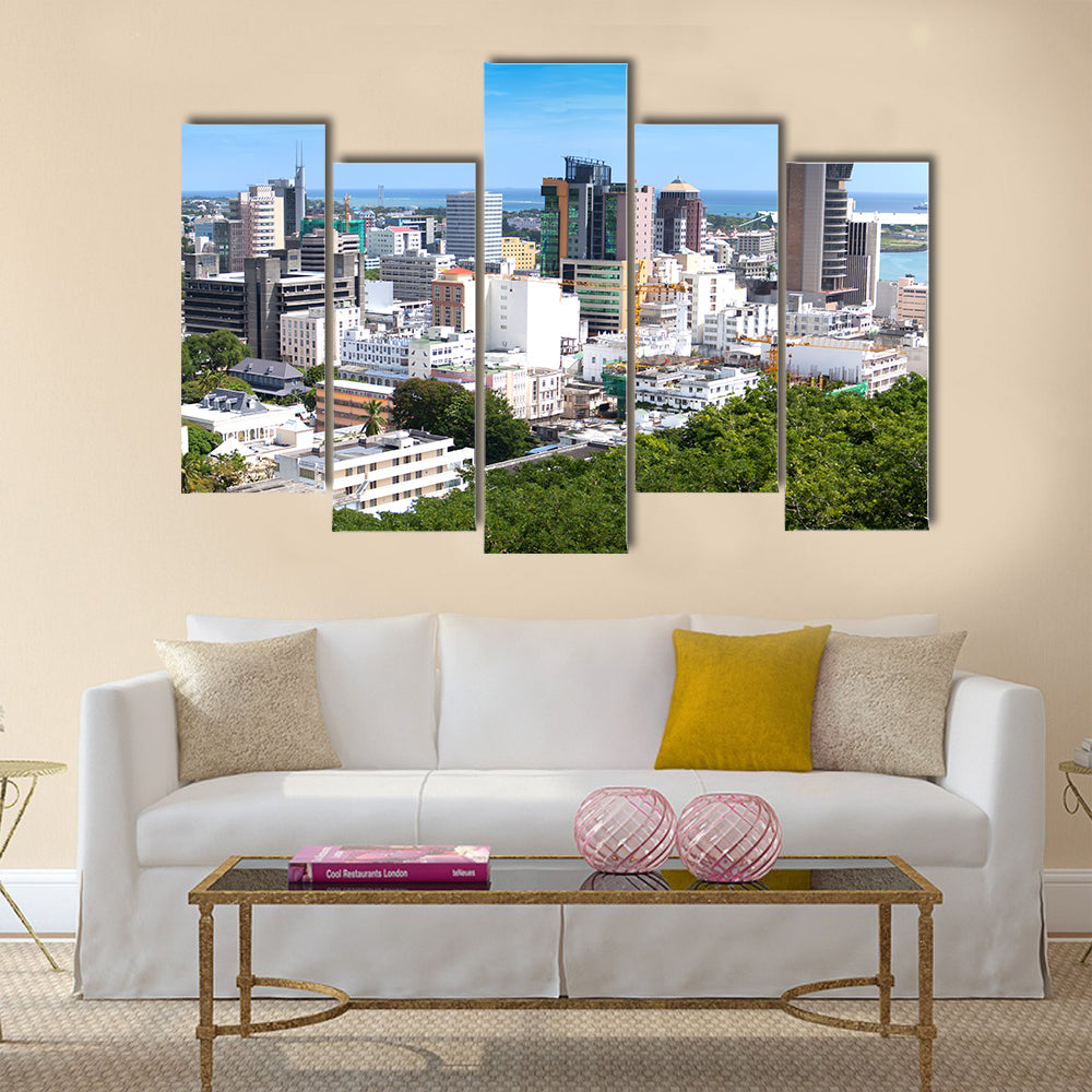 Observation deck in the Fort Adelaide on the Port-Louis Multi panel canvas wall art