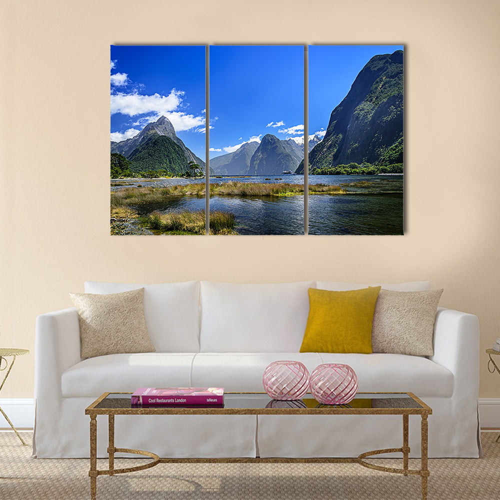Milford Sound, Fiord land national park, New Zealand, multi panel canvas wall art