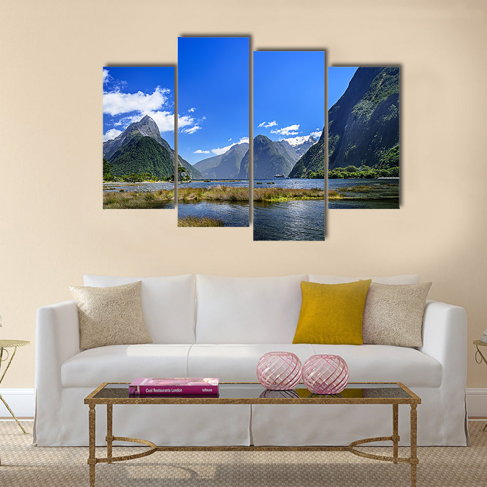 Milford Sound, Fiord land national park, New Zealand, multi panel canvas wall art