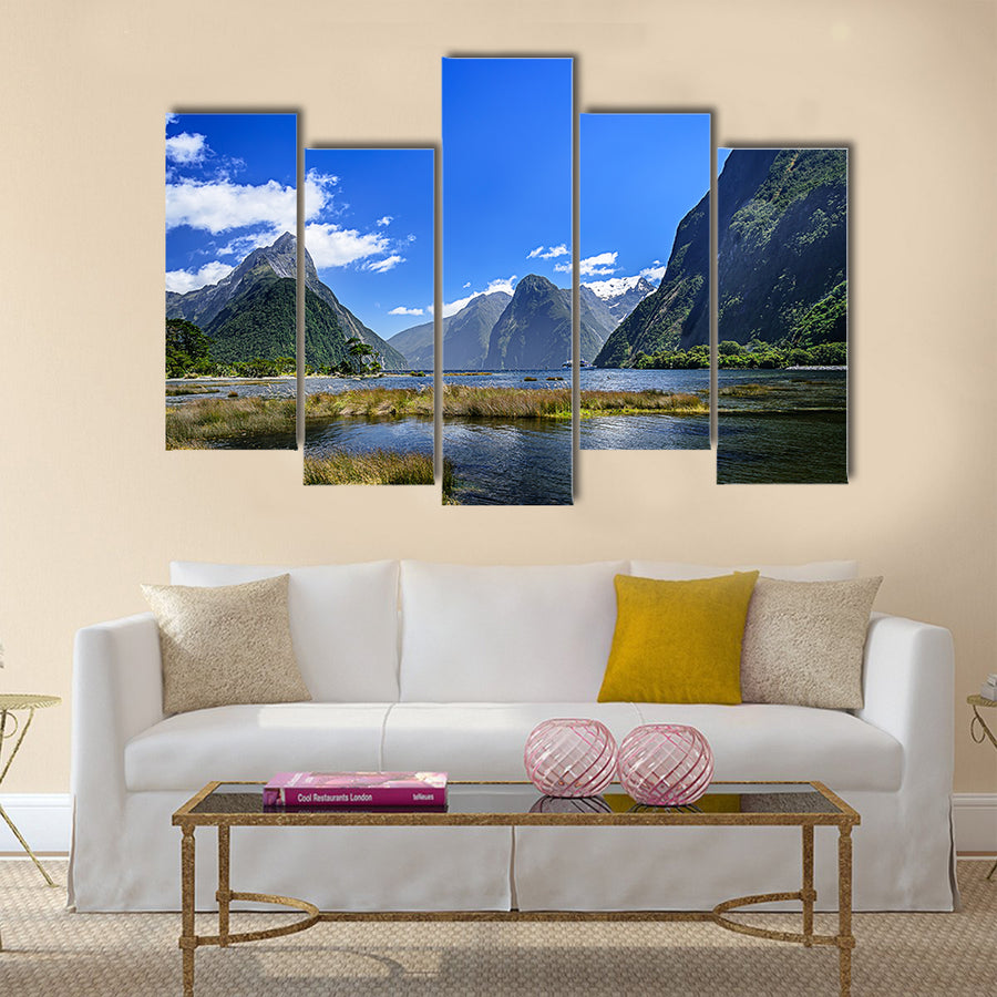 Milford Sound, Fiord land national park, New Zealand, multi panel canvas wall art