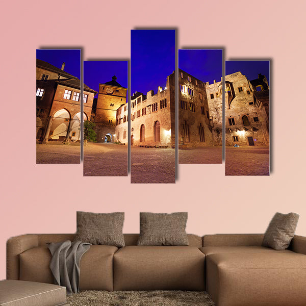 Inner square view of Schloss Heidelberg in Heidelberg, Germany wall art