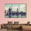 View on Charles Bridge in Prague, Czech Republic multi panel canvas wall art