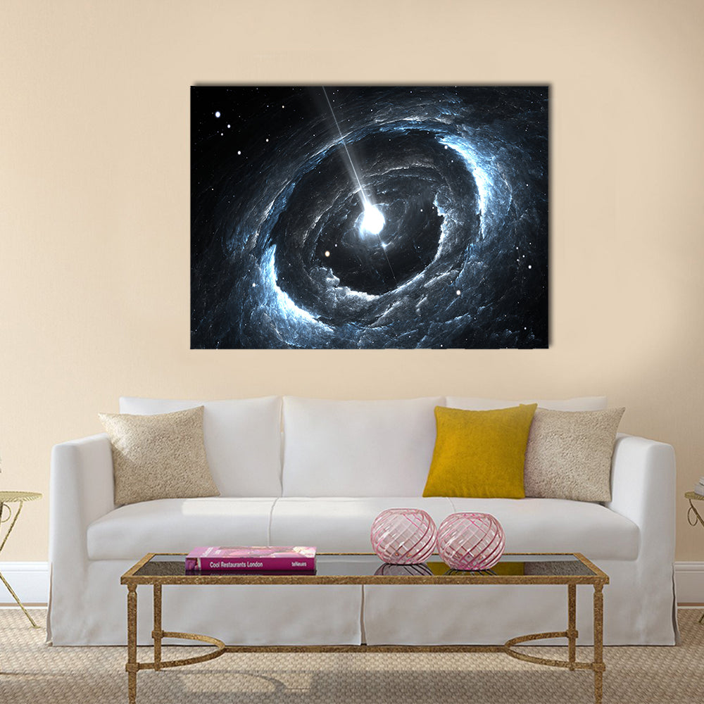 Highly magnetized rotating neutron star Multi Panel Canvas Wall Art