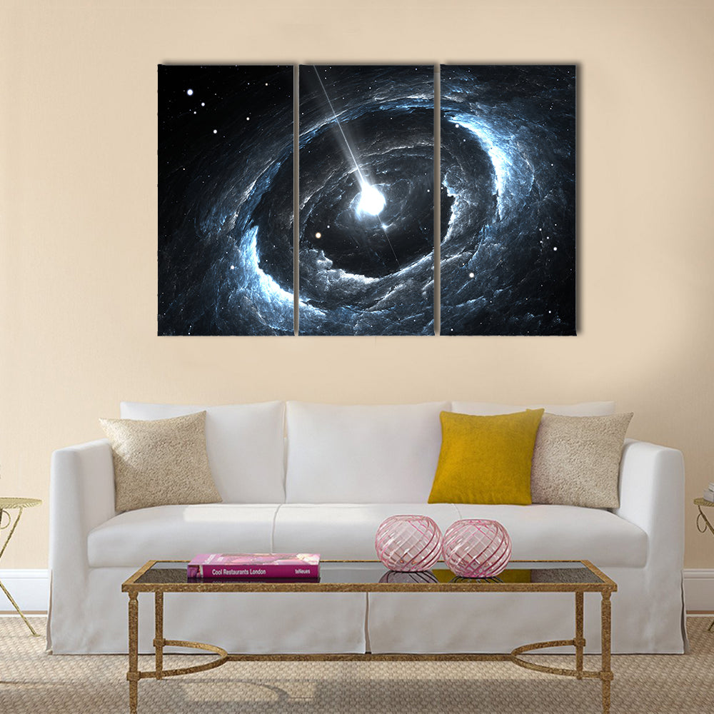 Highly magnetized rotating neutron star Multi Panel Canvas Wall Art