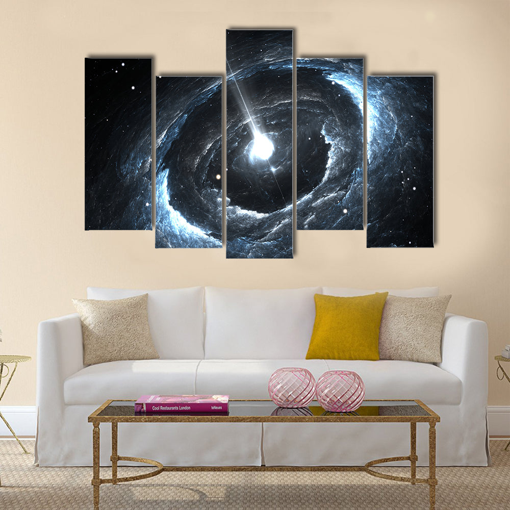 Highly magnetized rotating neutron star Multi Panel Canvas Wall Art