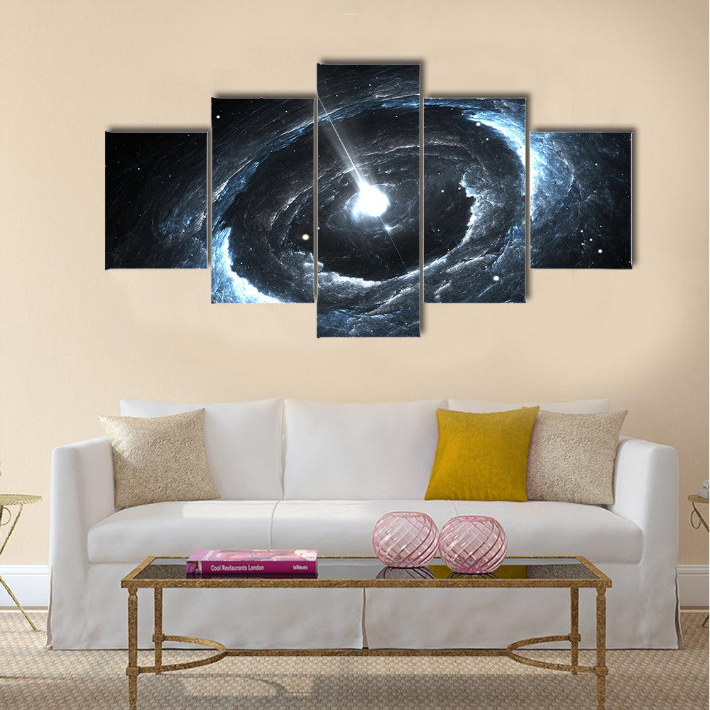 Highly magnetized rotating neutron star Multi Panel Canvas Wall Art