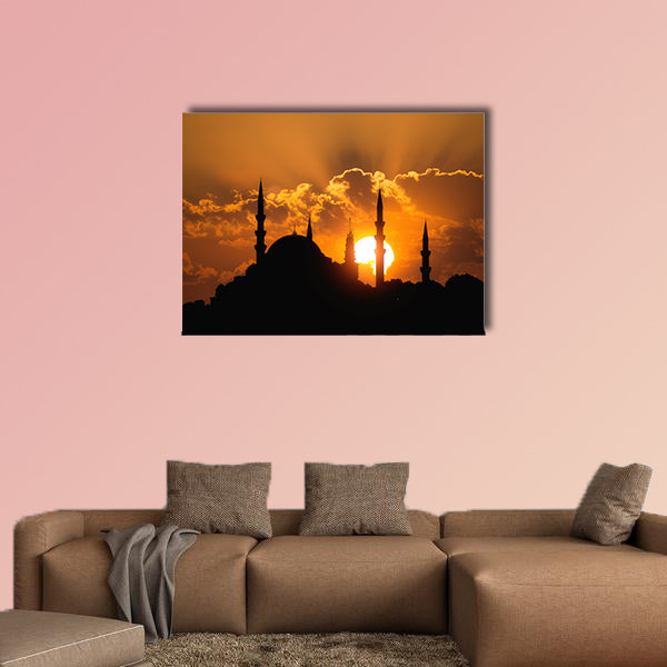 Suleymaniye Mosque Istanbul Turkey multi panel canvas wall art