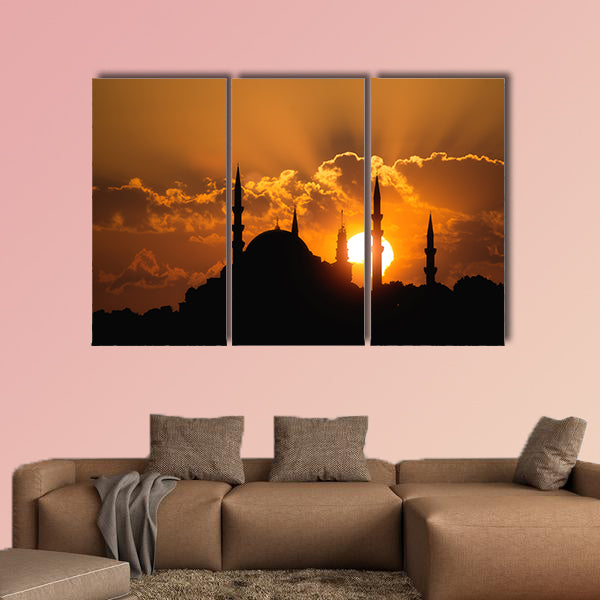 Suleymaniye Mosque Istanbul Turkey Multi panel canvas wall art