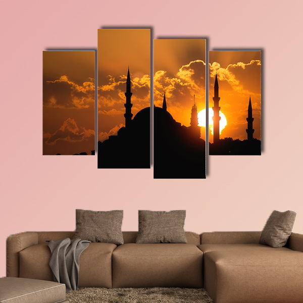 Suleymaniye Mosque Istanbul Turkey multi panel canvas wall art
