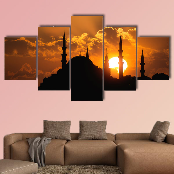Suleymaniye Mosque Istanbul Turkey multi panel canvas wall art