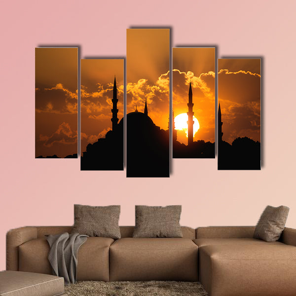 Suleymaniye Mosque Istanbul Turkey Multi panel canvas wall art