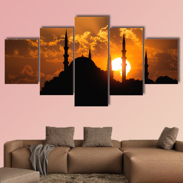 Suleymaniye Mosque Istanbul Turkey Multi panel canvas wall art