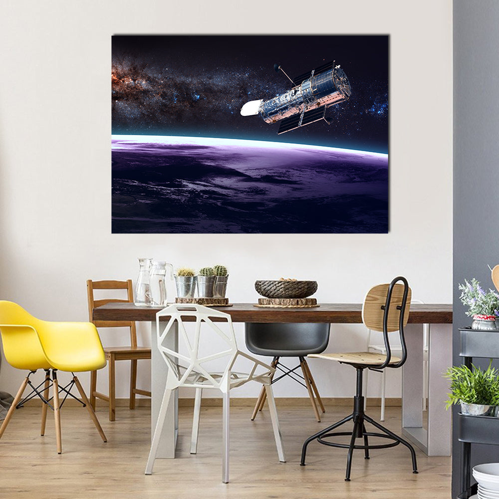 Hubble Space Telescope Furnished By NASA Multi Panel Canvas Wall Art