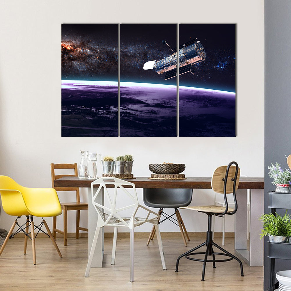 Hubble Space Telescope Furnished By NASA Multi Panel Canvas Wall Art