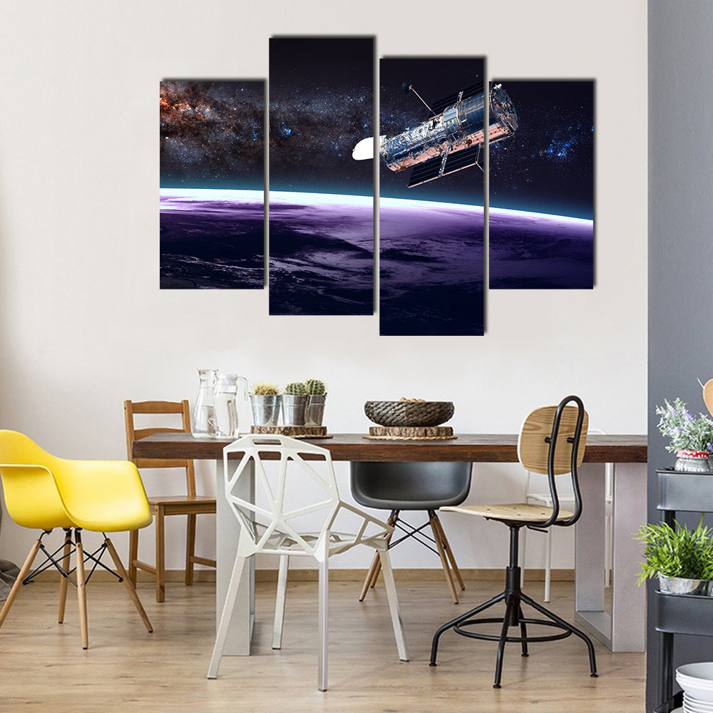 Hubble Space Telescope Furnished By NASA Multi Panel Canvas Wall Art