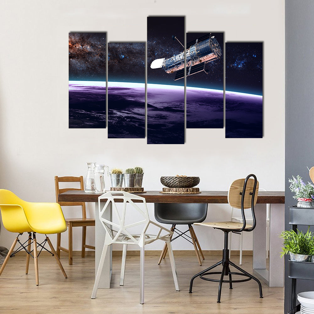 Hubble Space Telescope Furnished By NASA Multi Panel Canvas Wall Art