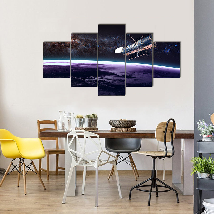 Hubble Space Telescope Furnished By NASA Multi Panel Canvas Wall Art