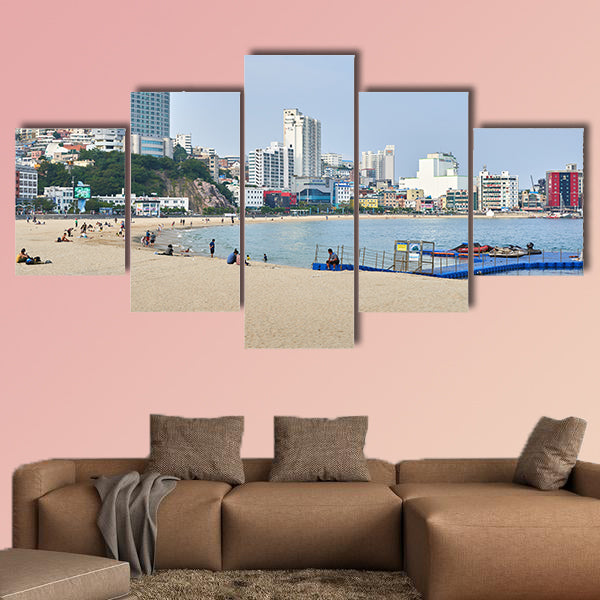 Songdo Beach, Busan city, South Korea multi panel canvas wall art
