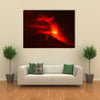 Violent Explosion of Tungurahua Volcano at Night, Ecuador, South America multi panel canvas wall art