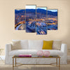 View of Monaco at night Multi panel canvas wall art