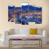 View of Monaco at night Multi panel canvas wall art