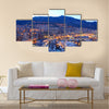 View of Monaco at night Multi panel canvas wall art