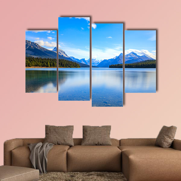Maligne Lake in Jasper national park, Alberta, Canada Multi panel canvas wall art