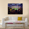 Fans on stadium soccer game Confetti and tinsel Multi Panel Canvas Art