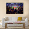 Fans on stadium soccer game Confetti and tinsel Multi Panel Canvas Art