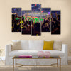 Fans on stadium soccer game Confetti and tinsel Multi Panel Canvas Art