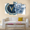 Illustration Of Zodiac Sign Aries Multi Panel Canvas Wall Art