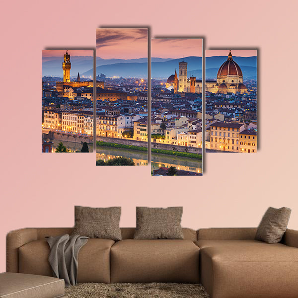 Beautiful sunset over Cathedral of Santa Maria del, Florence, Italy wall art