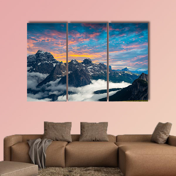 Famous Italian National Park Tre Cime di Lavaredo multi panel canvas wall art