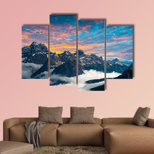 Famous Italian National Park Tre Cime di Lavaredo multi panel canvas wall art