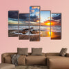 Beautiful cloudscape over the sea, sunrise shot Multi panel canvas wall art