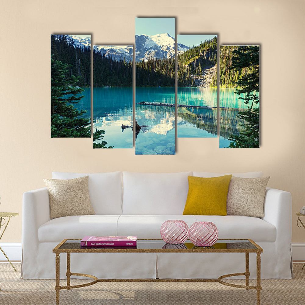 Joffre lake in Canada Multi panel canvas wall art