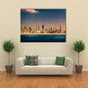 United Arab Emirates Downtown of Dubai in the sunset Multi panel canvas wall art