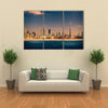 United Arab Emirates Downtown of Dubai in the sunset Multi panel canvas wall art