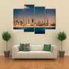 United Arab Emirates Downtown of Dubai in the sunset Multi panel canvas wall art